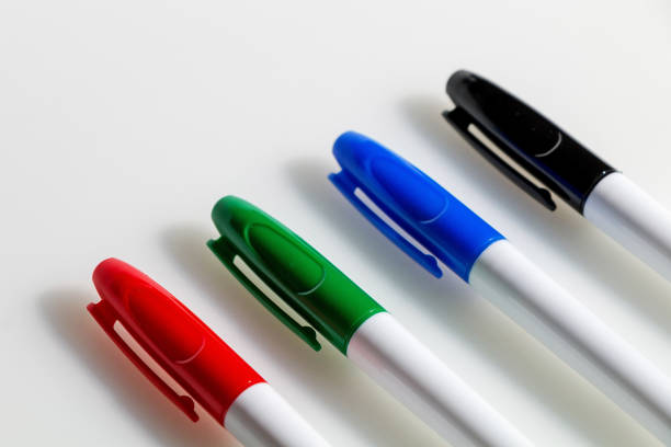 istock Four multicolored markers on a white background 1325912851
