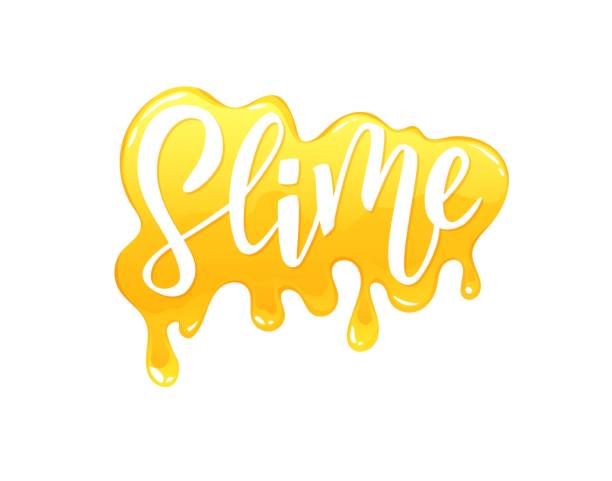 istock Slime hand lettering text. Bright jelly letters. Cartoon vector illustration. 1325917352