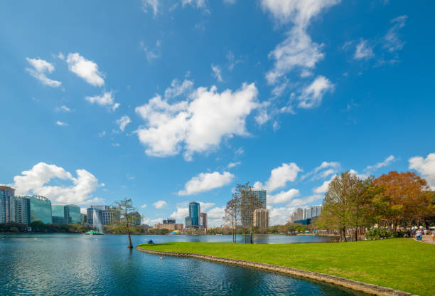 istock Clouds over Lake Eola park in Orlando 1325921563