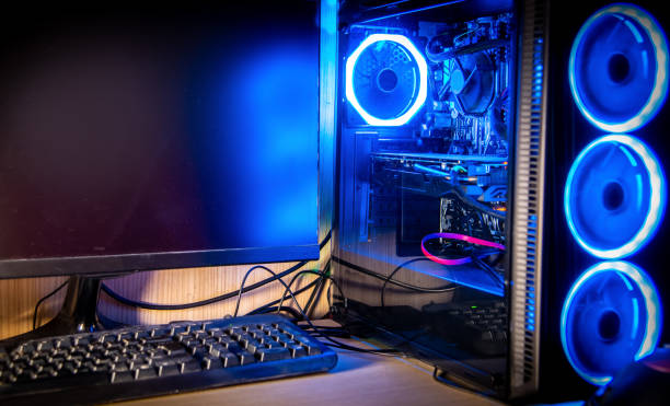 istock Pc case and monitor on a desk 1325922522
