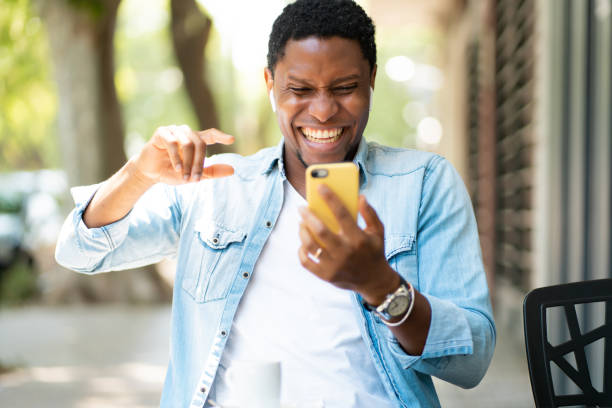 istock Man on a video call with a mobile phone. 1325922886