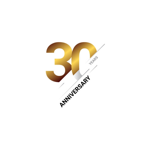 ilustrações de stock, clip art, desenhos animados e ícones de 30 year anniversary celebration template design - 30