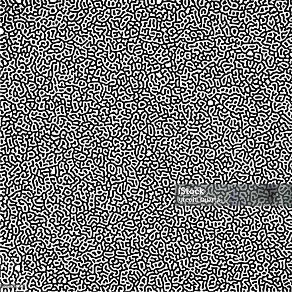 Cyclic Symmetric Multiscale Turing Pattern Monochrome Texture Stock ...