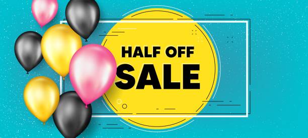 istock Half off sale. Special offer price sign. Vector 1325930112