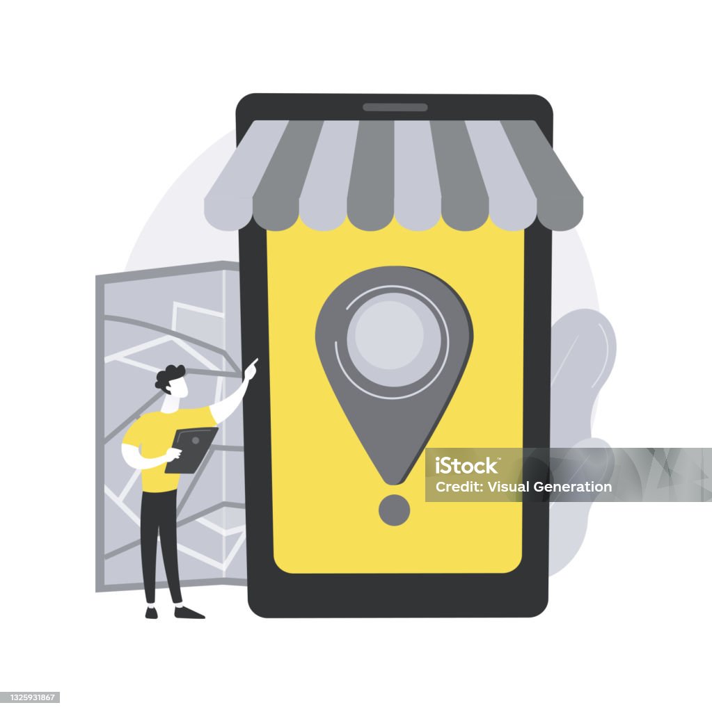 Store Locator Abstract Concept Vector Illustration Stock Illustration ...