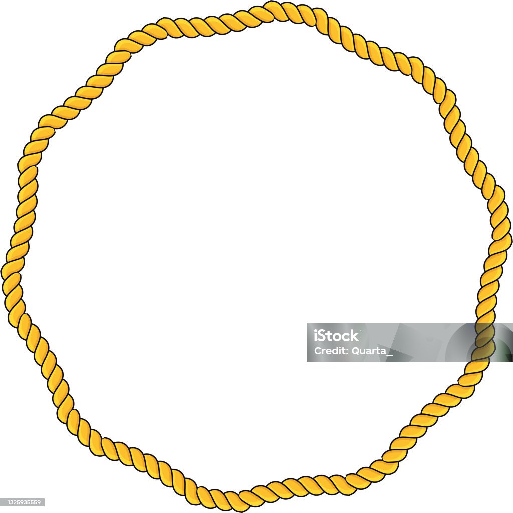 Round Rope Outline Collection Of Round Outline Decorative Rope Border Frames Stock ...