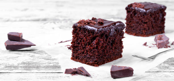 istock Piece of chocolate cake. Dessert with zucchini 1325936270