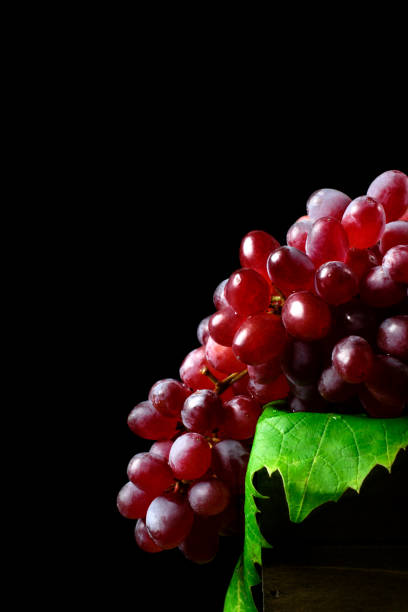 istock Red sultana grapes on black 1325936330