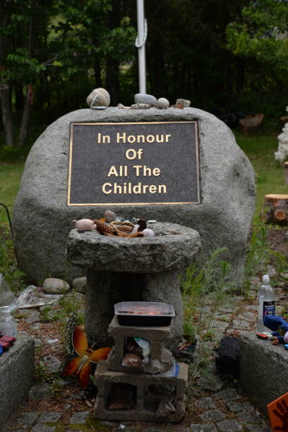 cecile jeffreys indian residential school site a kenora, ontario canada - kenora foto e immagini stock