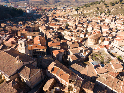 Vista aérea de Daroca con Basílica Parroquial photo