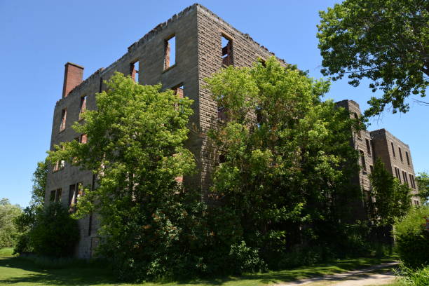 Former St Joseph's Girls Indian Residential School In Spanish, Ontario Canada stock photo