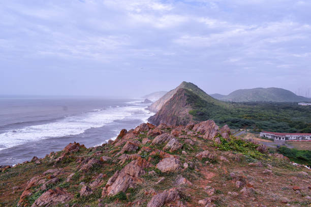 Bay of bengal hitting gangavaram shore