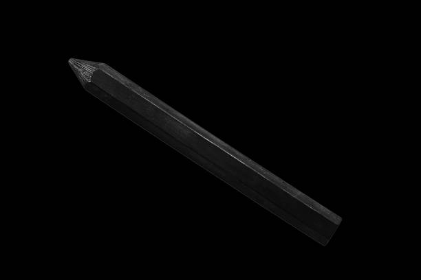 istock New lead pencil isolated on black background. 1325954694