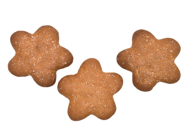 istock Sugar cookies three stars isolated on white background. 1325954855