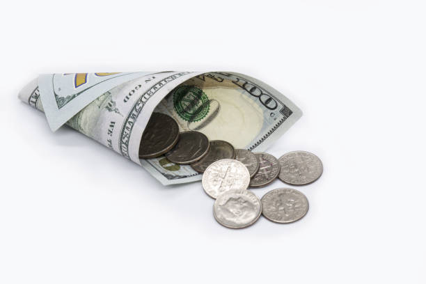 istock One hundred dollars bill, cash, money isolate on white background . Business growth concept, finance and investment concept 1325956854