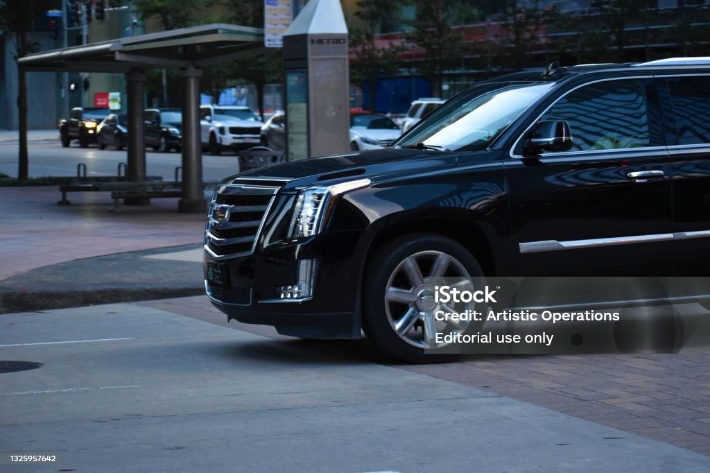 Black Cadillac Escalade In Houston Tx Stock Photo Download Image Now