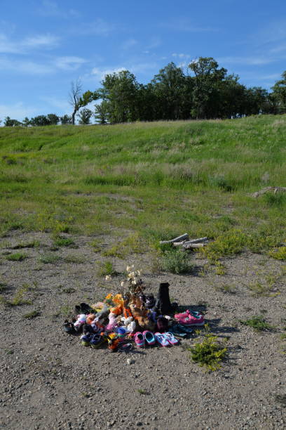 Identification Underway of 104 Bodies in Unmarked Graves at Former Site of Brandon Manitoba Indian Residential School and Memorial stock photo