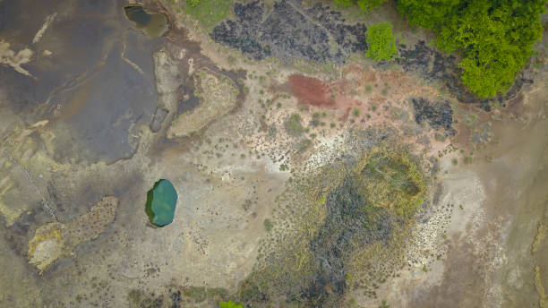 istock Volcanic opening at Lembata Island Indonesia. 1325961797