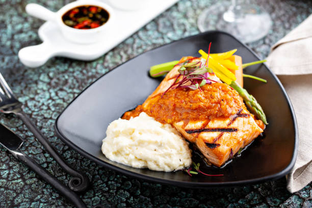 istock Asian inspired grilled salmon 1325962081