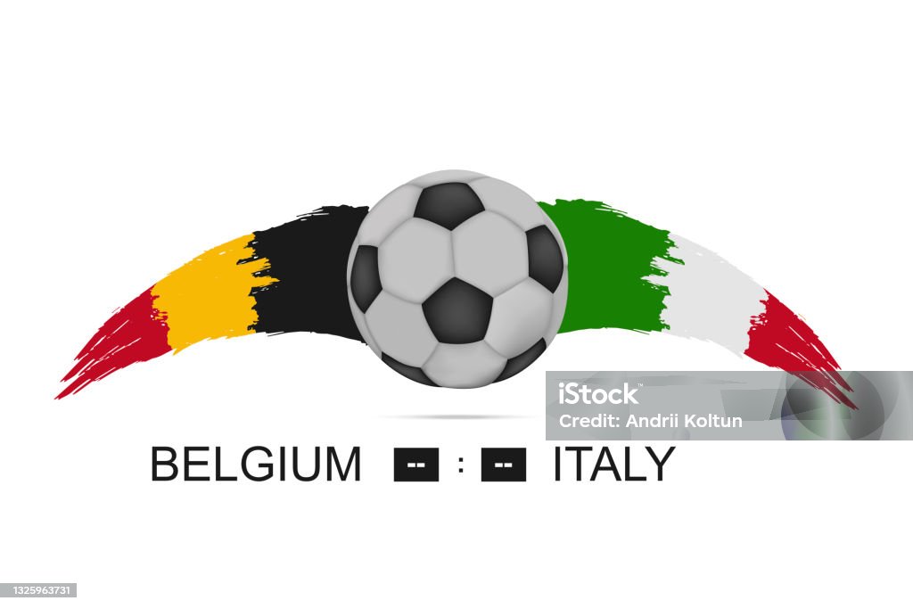 Vetores de Bélgica X Itália 18 Partida Final Jogo Do Campeonato De