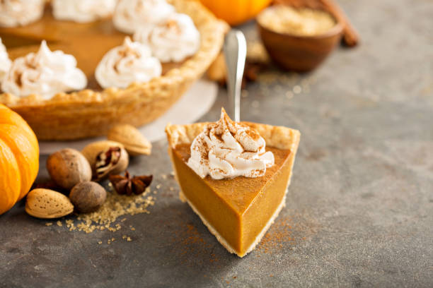 istock Traditional pumpkin pie with whipped cream 1325964464