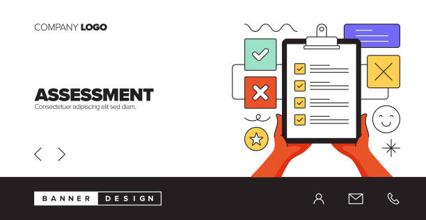 istock Assessment Concept for Landing Page, Website Banner, Online Advertising, Advertising and Marketing Material 1325967617