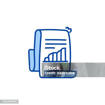 istock Report Hand Drawn Line Icon and Sketch Design 1325969007