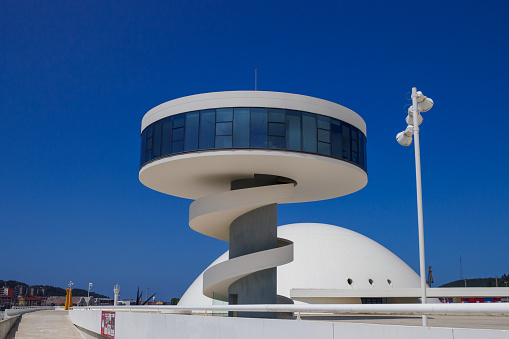 Niemeyer Centre by Oscar Niemeyer in Aviles, Asturias, Spain. Urban architecture center