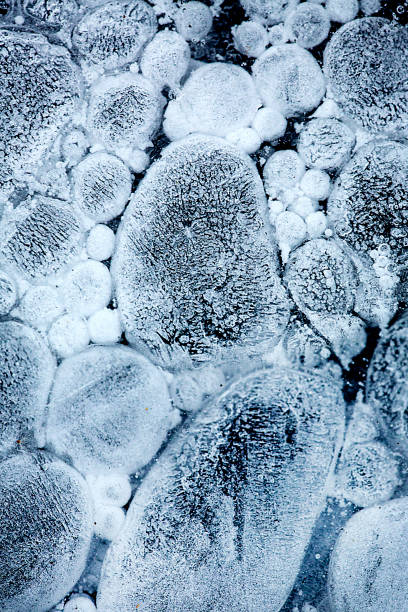 istock Artistic winter ice patterns along the Blackledge River, Connecticut. 1325977951