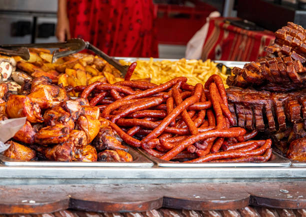 istock Romanian peasant sausages made on a grill 1325980477