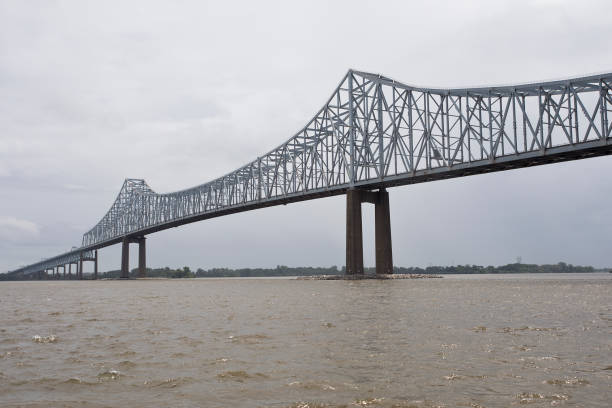 A cantilever bridge that spans the Delaware River from Chester, Pennsylvania to Bridgeport, in Logan Township, New Jersey