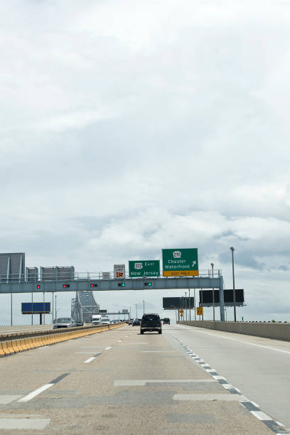 istock Commodore Barry Bridge traffic over the Delaware River 1325981552