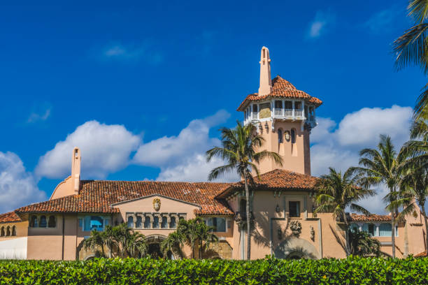 Mar-A-Lago Trump's House Palm Beach Florida stock photo