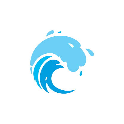 Water design element. Sea wave logo design