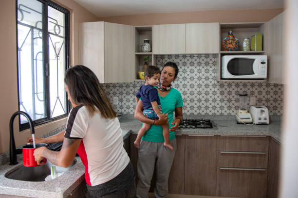 istock Moms with children in the kitchen 1325993657