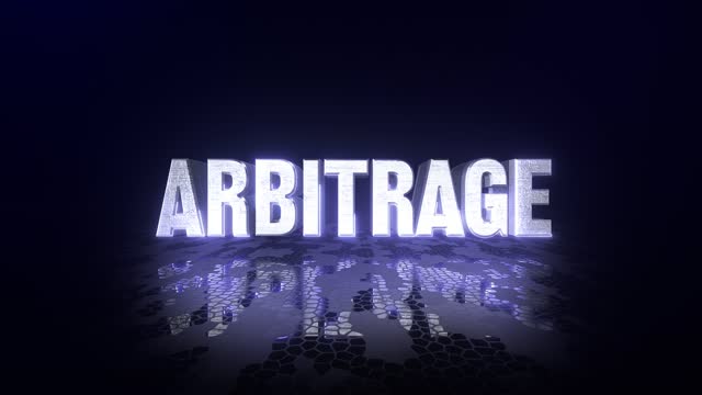 arbitration. 3D Text Animation. Stock Video