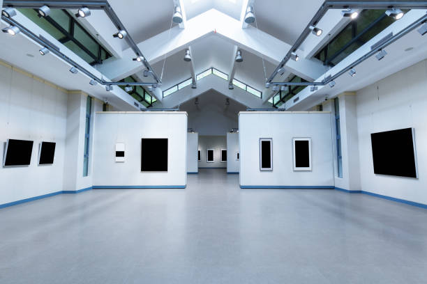 istock blank picture frames in art gallery 1326003714