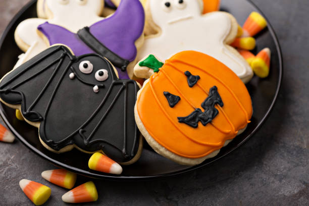 istock Halloween cookies on a cooling rack 1326004694
