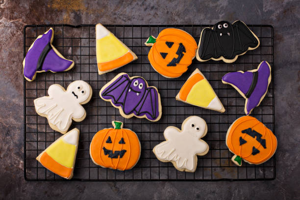 istock Halloween cookies on a cooling rack 1326004699