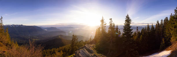 istock View of Fraser Valley during a colorful cloudy sunset 1326006612