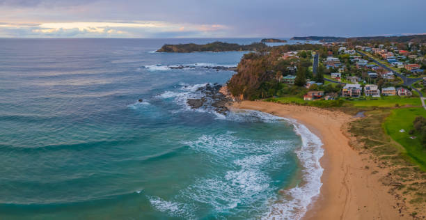 istock Panorama sunrise over Malua Bay beach 1326012209