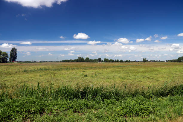 The lowest polder in the Netherlands Zuidplaspolder between Gouda and Rotterdam where a new village is being built with 8000 houses by Municipality of Zuidplas
