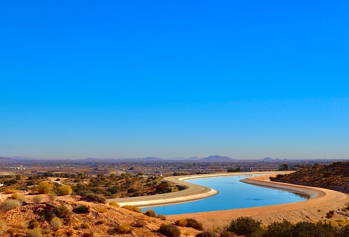 The California Aqueduct Located in the Desert City Palmdale