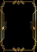 istock Art Deco Gatsby inspired, Roaring 20s style frame template vector 1326018406