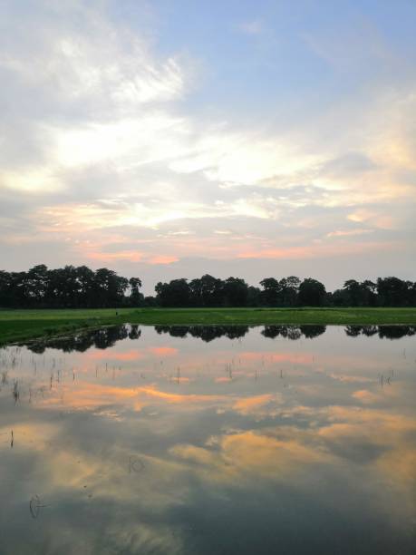 istock The reflection of sky in water 1326022376