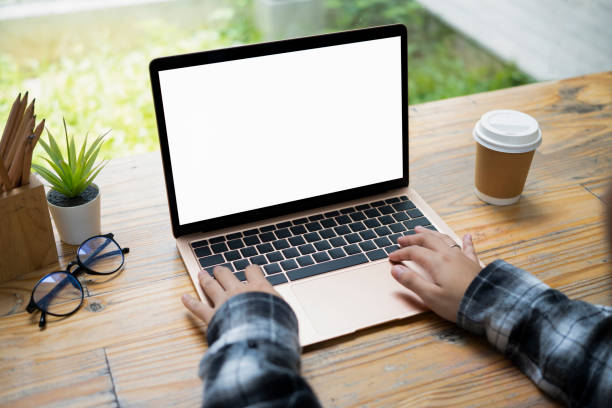 istock Woman working with laptop in modern coffee shop. 1326022767