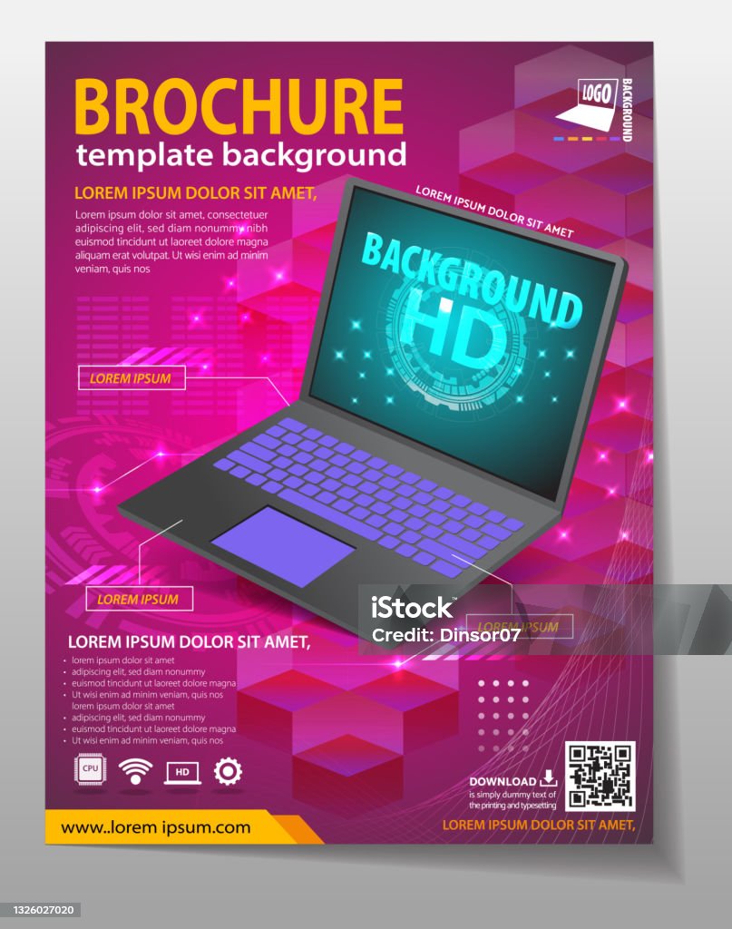 Computer Application Poster Laptop Computer Application Technology Poster Flyer Communication Hi ...