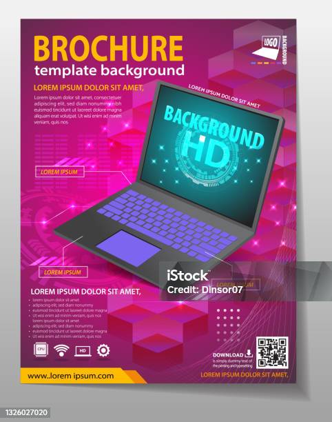 Laptop Computer Application Technology Poster Flyer Communication Hi ...