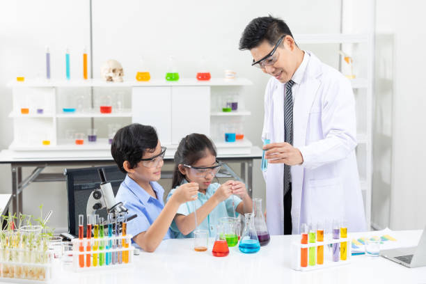 istock child students doing or testing a chemical experiment with science teacher in laboratory classroom 1326028571