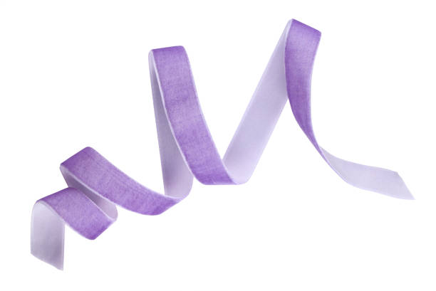 istock Twisted violet velvet ribbon isolated on white 1326034058